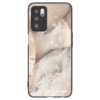 Picasee silikonový černý obal pro OPPO A16s - Cream marble