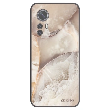 Picasee silikonový černý obal pro Xiaomi 12X - Cream marble