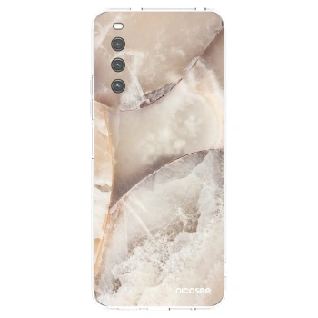 Picasee silikonový průhledný obal pro Sony Xperia 10 IV 5G - Cream marble