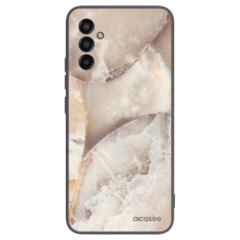 Picasee silikonový černý obal pro Samsung Galaxy M13 M135F - Cream marble