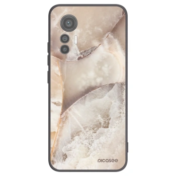Picasee silikonový černý obal pro Xiaomi 12 Lite - Cream marble