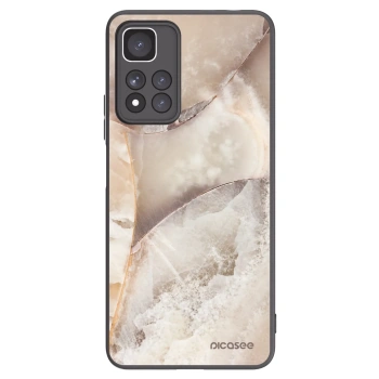 Picasee silikonový černý obal pro Xiaomi Redmi Note 11 Pro+ 5G - Cream marble