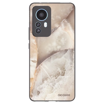 Picasee silikonový černý obal pro Xiaomi 12T Pro - Cream marble