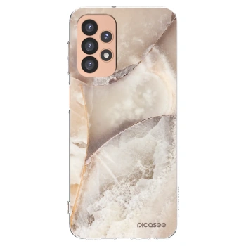 Picasee silikonový průhledný obal pro Samsung Galaxy A23 A236B 5G - Cream marble