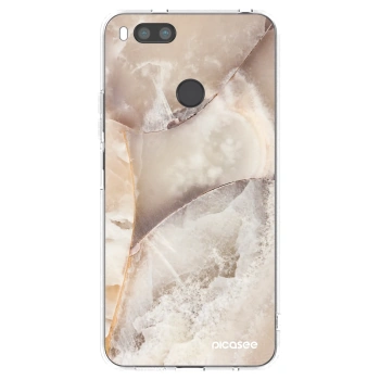 Picasee silikonový průhledný obal pro Xiaomi Redmi A1 - Cream marble