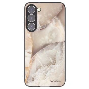 Picasee silikonový černý obal pro Samsung Galaxy S23+ 5G - Cream marble