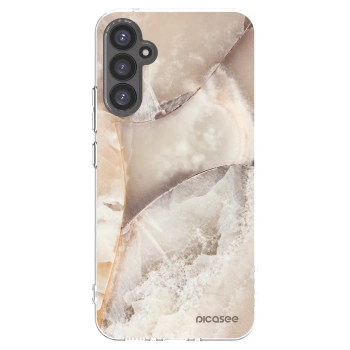 Picasee silikonový průhledný obal pro Samsung Galaxy A34 5G A346B - Cream marble
