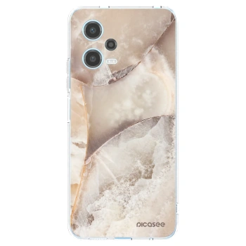 Picasee silikonový průhledný obal pro Xiaomi Redmi Note 12 5G - Cream marble