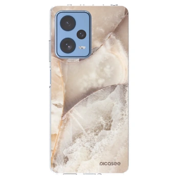 Picasee silikonový průhledný obal pro Xiaomi Redmi Note 12 Pro 5G - Cream marble