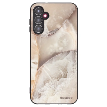 Picasee silikonový černý obal pro Samsung Galaxy A14 4G A145R - Cream marble