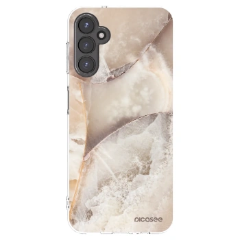Picasee silikonový průhledný obal pro Samsung Galaxy A14 5G A146P - Cream marble