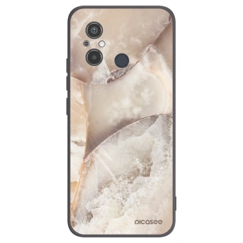 Picasee silikonový černý obal pro Xiaomi Redmi 12C - Cream marble