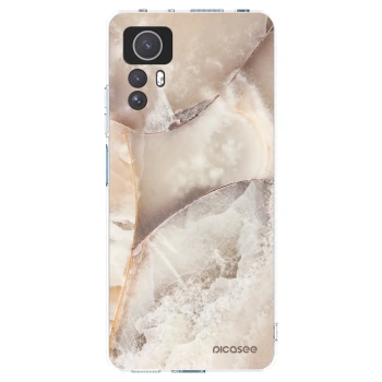 Picasee silikonový průhledný obal pro Xiaomi Redmi Note 12S - Cream marble