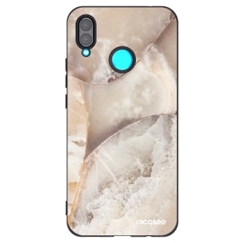 Picasee silikonový černý obal pro Huawei Nova 3 - Cream marble