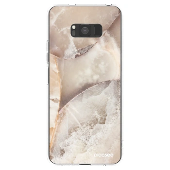 Picasee silikonový průhledný obal pro Samsung Galaxy S8 G950F - Cream marble