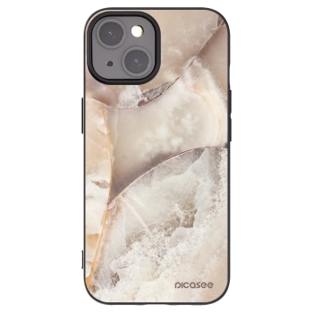 Picasee silikonový černý obal pro Apple iPhone 15 - Cream marble