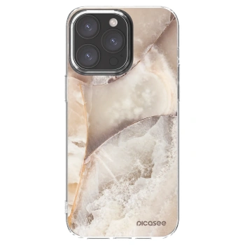 Picasee silikonový průhledný obal pro Apple iPhone 15 Pro Max - Cream marble