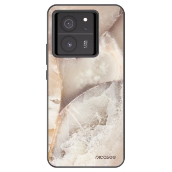 Picasee silikonový černý obal pro Xiaomi 13T - Cream marble