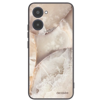 Picasee silikonový černý obal pro Realme 10 4G - Cream marble