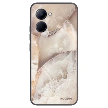 Picasee silikonový černý obal pro Realme C33 (2023) - Cream marble