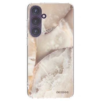 Picasee silikonový průhledný obal pro Samsung Galaxy S24+ S926B 5G - Cream marble