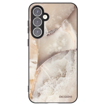 Picasee silikonový černý obal pro Samsung Galaxy S23 FE S711B - Cream marble