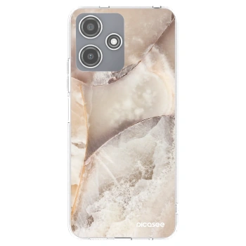 Picasee silikonový průhledný obal pro Xiaomi Redmi 12 5G - Cream marble