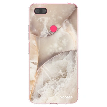 Picasee silikonový průhledný obal pro Xiaomi Mi 8 Lite - Cream marble