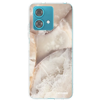 Picasee silikonový průhledný obal pro Motorola Edge 40 Neo - Cream marble