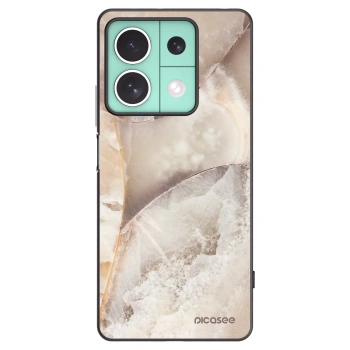 Picasee silikonový černý obal pro Xiaomi Redmi Note 13 5G - Cream marble