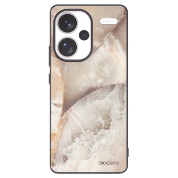 Picasee silikonový černý obal pro Xiaomi Redmi Note 13 Pro+ 5G - Cream marble