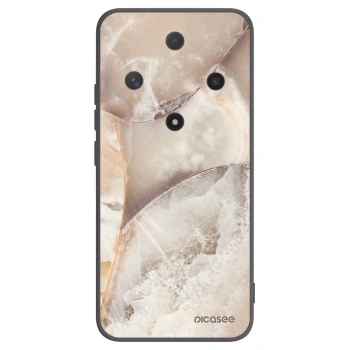 Picasee silikonový černý obal pro Honor Magic6 Lite 5G - Cream marble