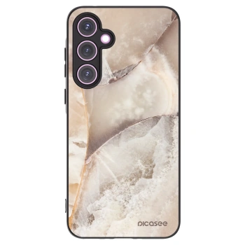 Picasee silikonový černý obal pro Samsung Galaxy A35 5G A356B - Cream marble