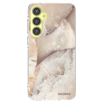 Picasee silikonový průhledný obal pro Samsung Galaxy A35 5G A356B - Cream marble