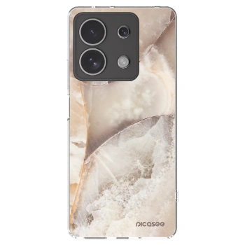 Picasee silikonový průhledný obal pro Xiaomi Redmi Note 13 4G - Cream marble