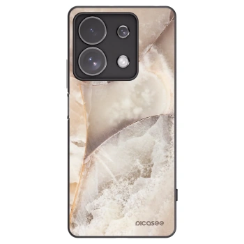 Picasee silikonový černý obal pro Xiaomi Redmi Note 13 Pro 4G - Cream marble