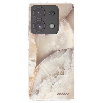 Picasee silikonový průhledný obal pro Xiaomi Redmi Note 13 Pro 4G - Cream marble