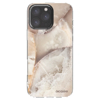 Picasee silikonový průhledný obal pro Apple iPhone 16 Pro Max - Cream marble