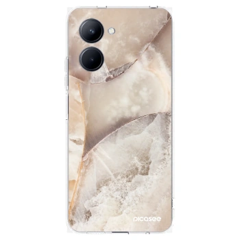 Picasee silikonový průhledný obal pro Realme C33 (2023) - Cream marble