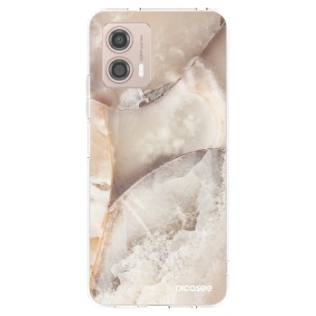 Picasee silikonový průhledný obal pro Motorola Moto G53 5G - Cream marble