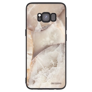 Picasee silikonový černý obal pro Samsung Galaxy S8 G950F - Cream marble