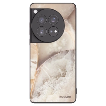 Picasee silikonový černý obal pro OnePlus 12 5G - Cream marble