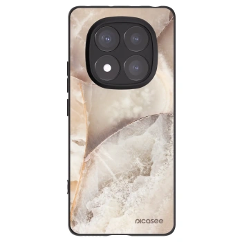 Picasee silikonový černý obal pro Xiaomi Redmi Note 14 Pro 5G - Cream marble