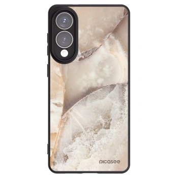 Picasee silikonový černý obal pro Samsung Galaxy S25 Edge 5G - Cream marble