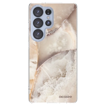Picasee silikonový průhledný obal pro Samsung Galaxy S25 Ultra 5G - Cream marble