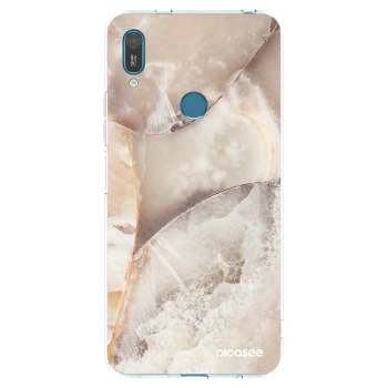 Picasee silikonový průhledný obal pro Huawei Y7 2019 - Cream marble