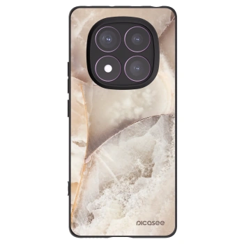 Picasee silikonový černý obal pro Xiaomi Redmi Note 14 Pro 4G - Cream marble