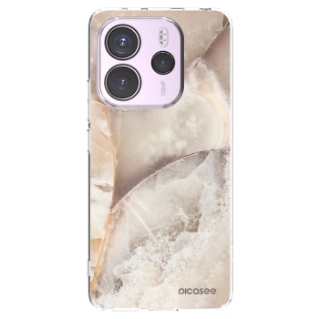 Picasee silikonový průhledný obal pro Xiaomi Redmi Note 14 4G - Cream marble