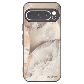 Picasee silikonový černý obal pro Google Pixel 9 Pro - Cream marble