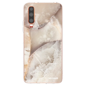 Picasee silikonový průhledný obal pro Huawei P30 - Cream marble